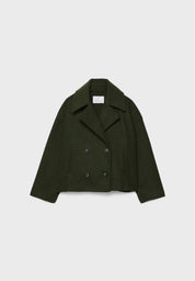 Jitske - Elegancka krótka kurtka peacoat z podwójnym zapięciem na guziki