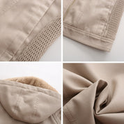 Leren Dames Jas met Afneembare Capuchon en Rits