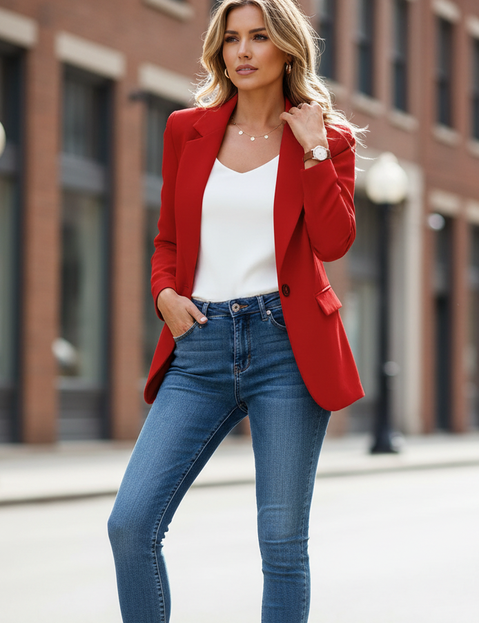 Cotton Blazer for Effortless Elegance and Versatility 1