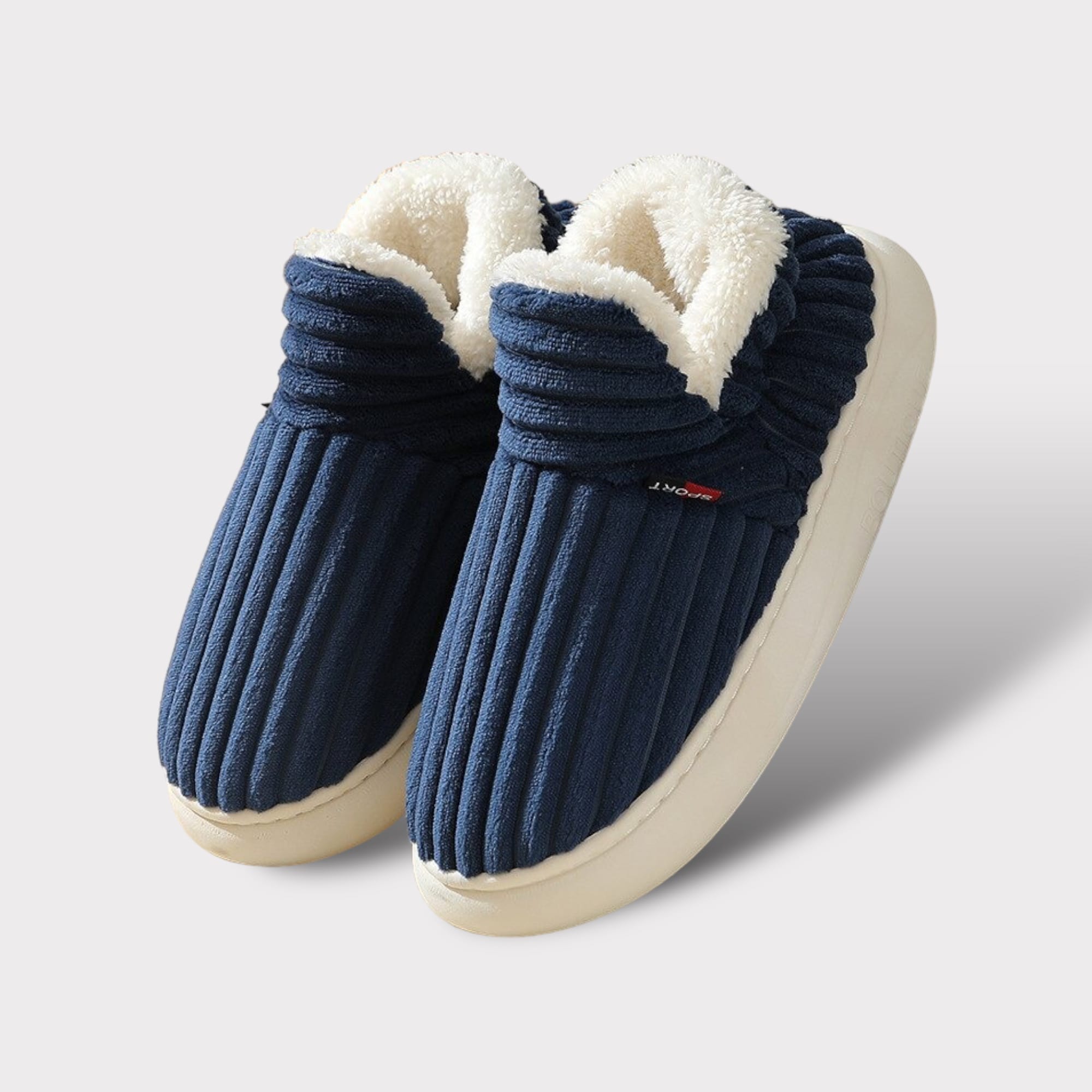 Winter Comfortable Ribbed Slippers for Women