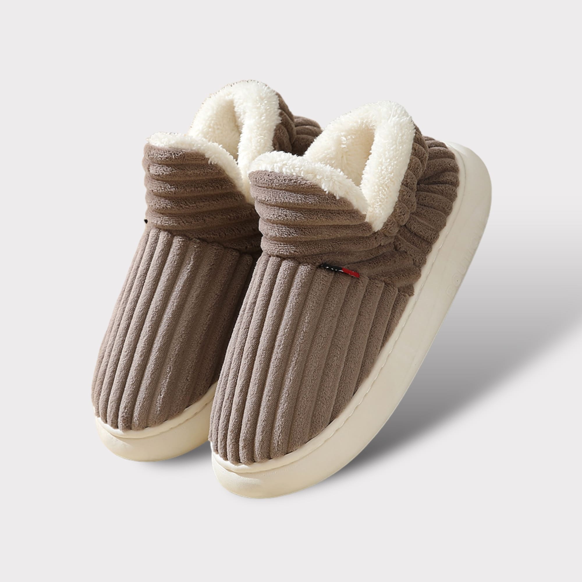 Winter Comfortable Ribbed Slippers for Women