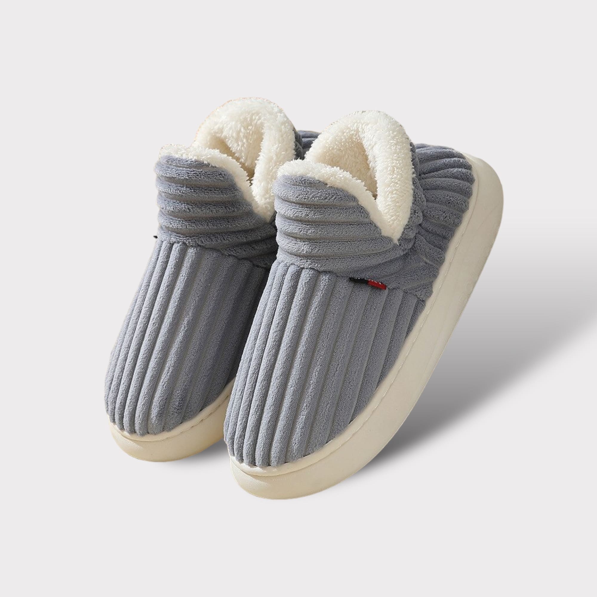 Winter Comfortable Ribbed Slippers for Women