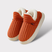 Winter Comfortable Ribbed Slippers for Women