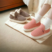 Winter Comfortable Ribbed Slippers for Women