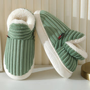 Winter Comfortable Ribbed Slippers for Women