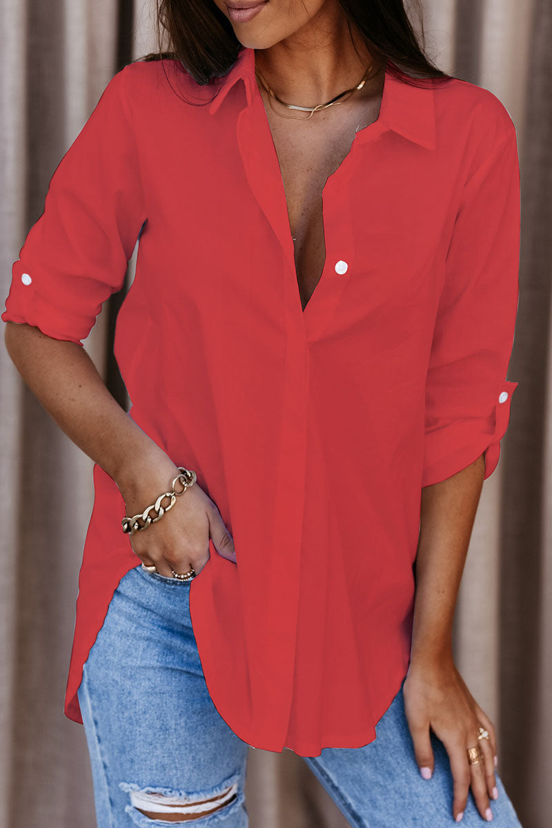 Oversized Blouse Met Lange Mouwen Voor Dames