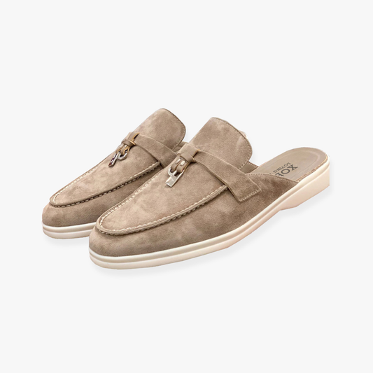 Comfortabele Dames Mules met Slip On Design en Platte Zool