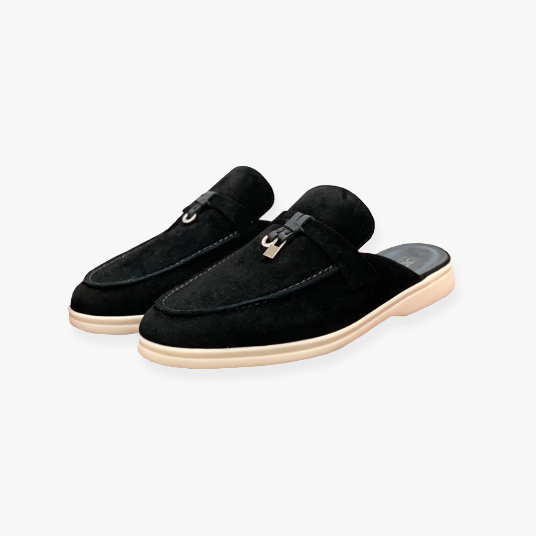 Comfortabele Dames Mules met Slip On Design en Platte Zool