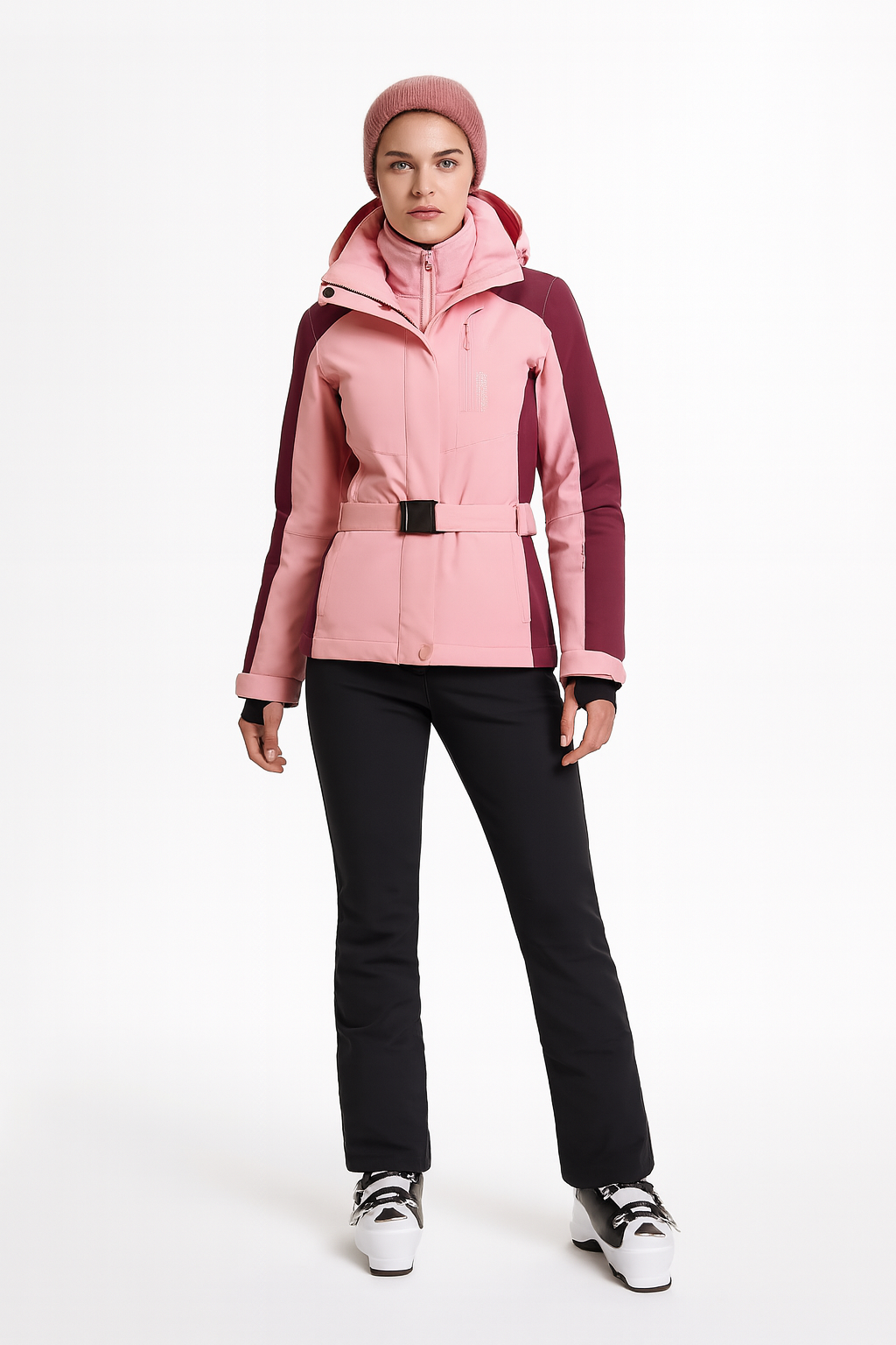 Zachte Dames Skipak Set Met Jas En Broek Voor Actieve Wintersport