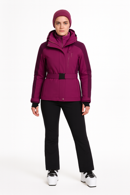 Zachte Dames Skipak Set Met Jas En Broek Voor Actieve Wintersport