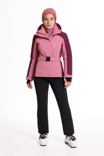 Zachte Dames Skipak Set Met Jas En Broek Voor Actieve Wintersport