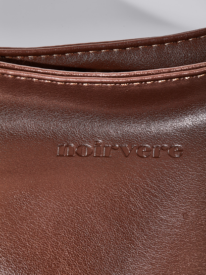 Minimalistisch vegan leer hobo schoudertas
