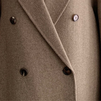 Winter Lange Manteljas voor Vrouwen met Ceintuur en Oversized Pasvorm