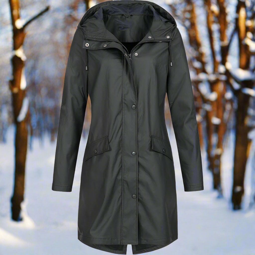 Drune | Women's Rain Jacket Weatherproof Casual Mid-Thigh Fit 0