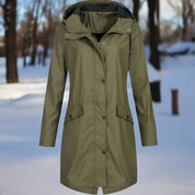 Drune | Women's Rain Jacket Weatherproof Casual Mid-Thigh Fit 1