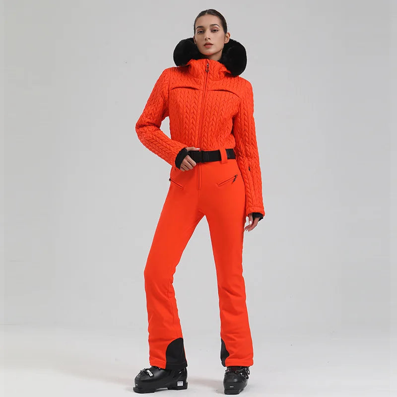 Dames Ski Overall met Slim Fit en Geïsoleerde Afwerking