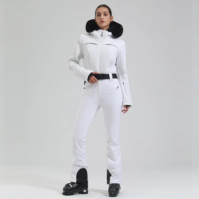 Dames Ski Overall met Slim Fit en Geïsoleerde Afwerking