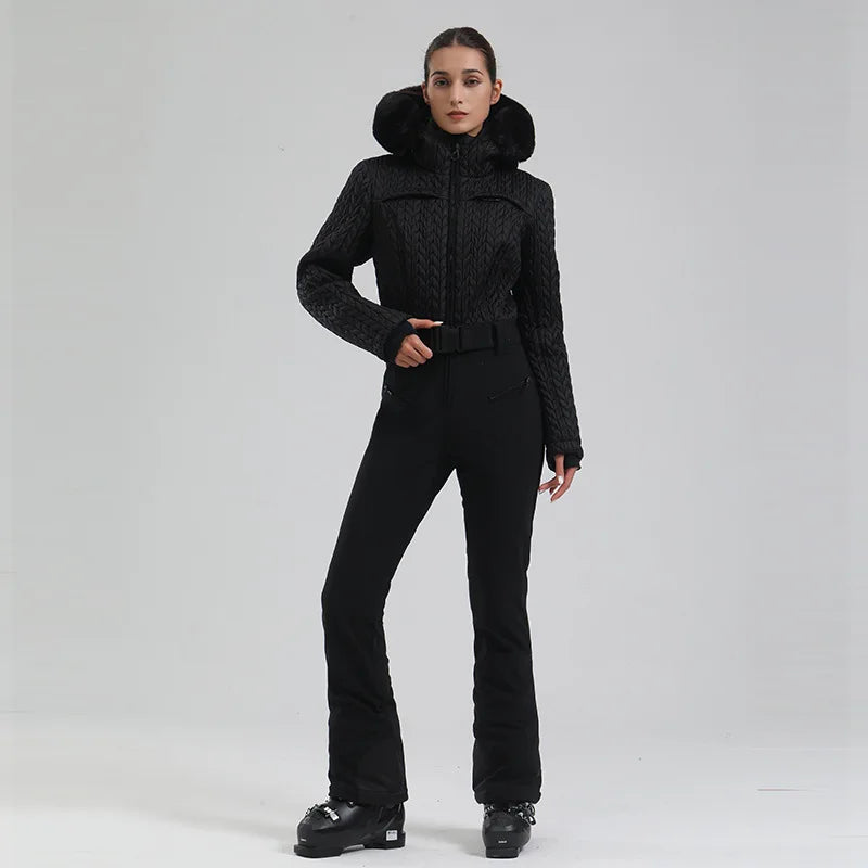 Dames Ski Overall met Slim Fit en Geïsoleerde Afwerking