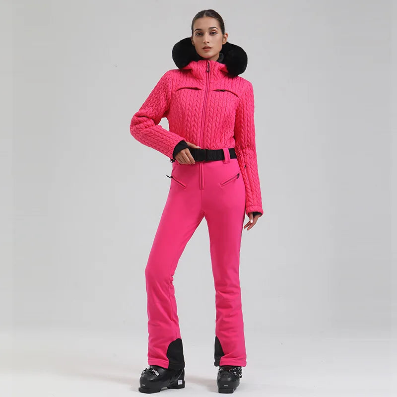 Dames Ski Overall met Slim Fit en Geïsoleerde Afwerking