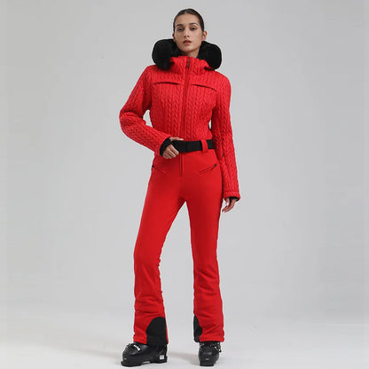 Dames Ski Overall met Slim Fit en Geïsoleerde Afwerking