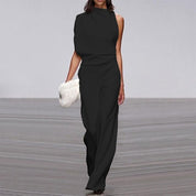 Dames Jumpsuit Met Hoge Hals En Open Rug