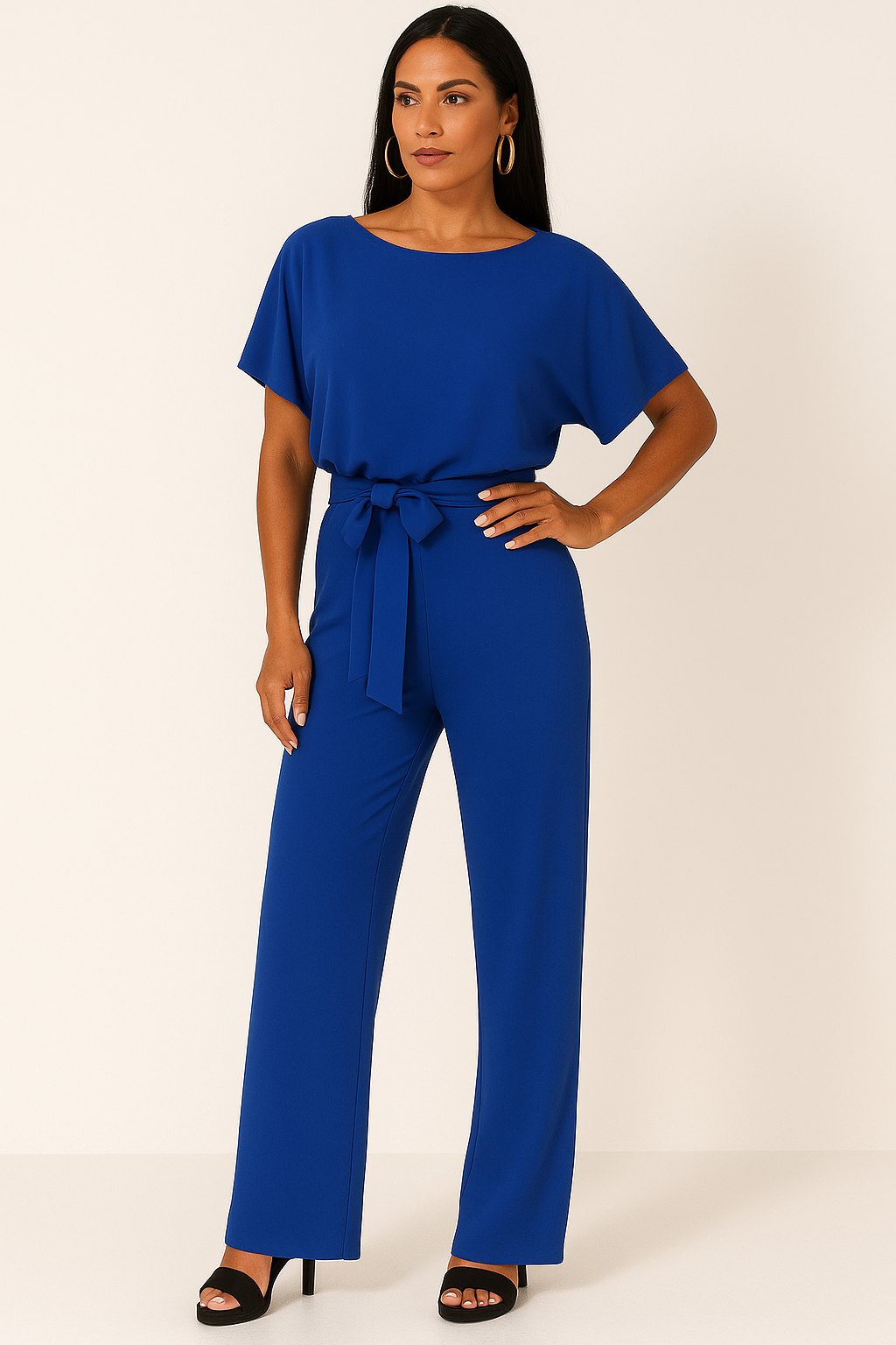 Jinte-Rose - Jumpsuit met strikdetail