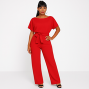 Jinte-Rose - Jumpsuit met strikdetail