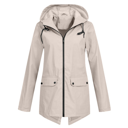 Dames Softshelljas Wind- en Waterafstotende Regenjas met Capuchon