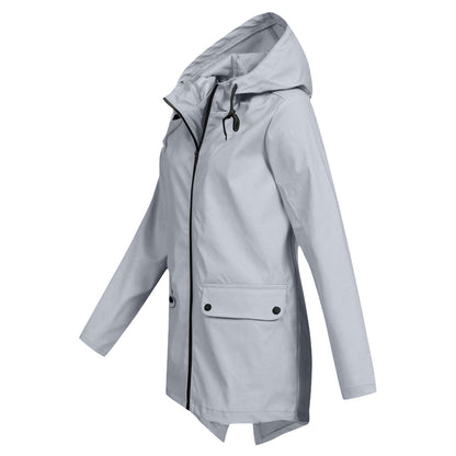 Dames Softshelljas Wind- en Waterafstotende Regenjas met Capuchon