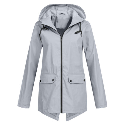 Dames Softshelljas Wind- en Waterafstotende Regenjas met Capuchon