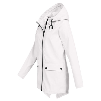 Dames Softshelljas Wind- en Waterafstotende Regenjas met Capuchon