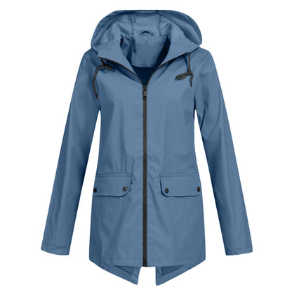 Dames Softshelljas Wind- en Waterafstotende Regenjas met Capuchon