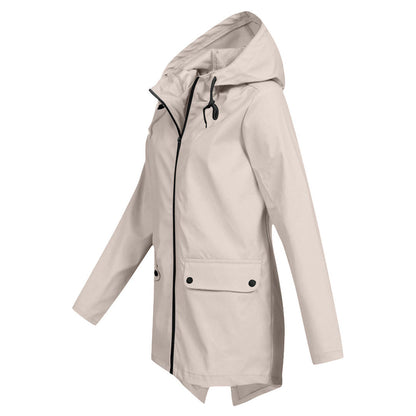 Dames Softshelljas Wind- en Waterafstotende Regenjas met Capuchon