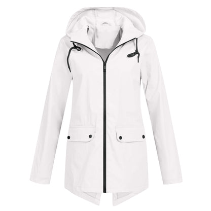 Dames Softshelljas Wind- en Waterafstotende Regenjas met Capuchon