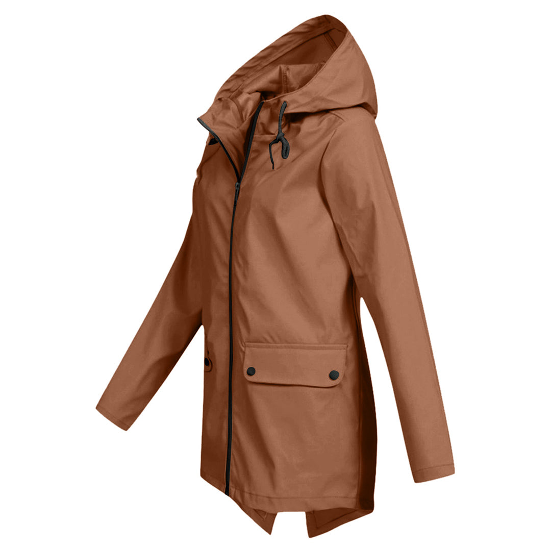 Dames Softshelljas Wind- en Waterafstotende Regenjas met Capuchon
