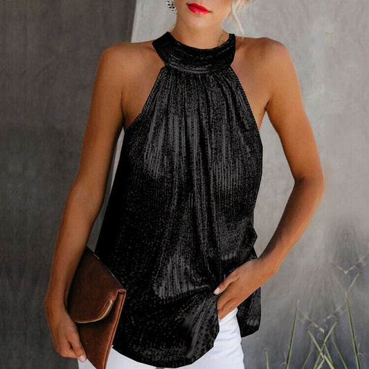 Elif - Glitter Halter Top