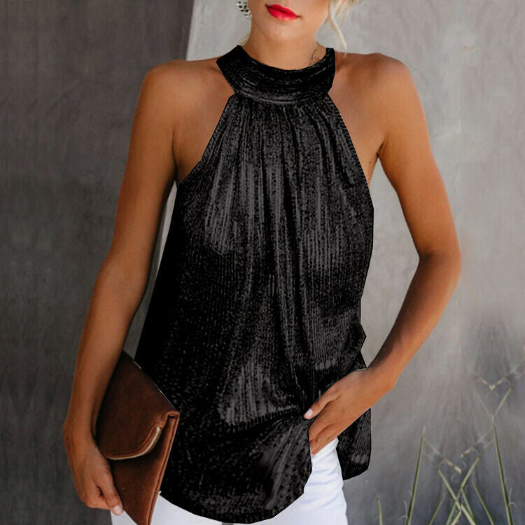 Elif - Glitter Halter Top