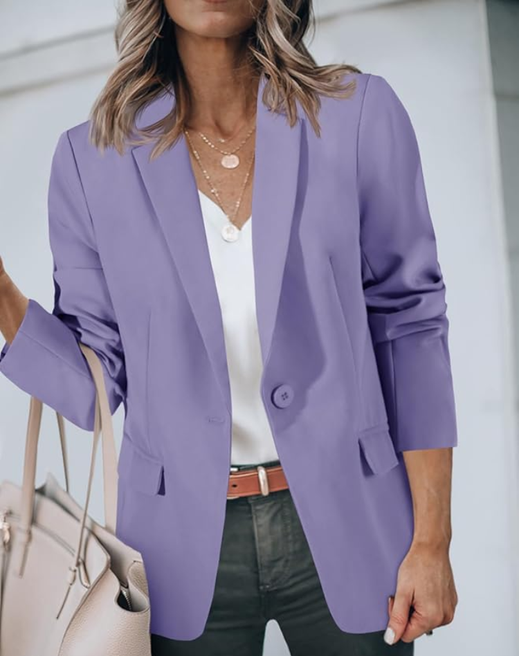 Fenna - Gekleurde Blazer met enkele knoop