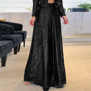 Sequin Wide-Leg Pants for Women for Parties