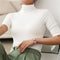Dames Vrouwelijke Coltrui met Halflange Mouwen en Stretch