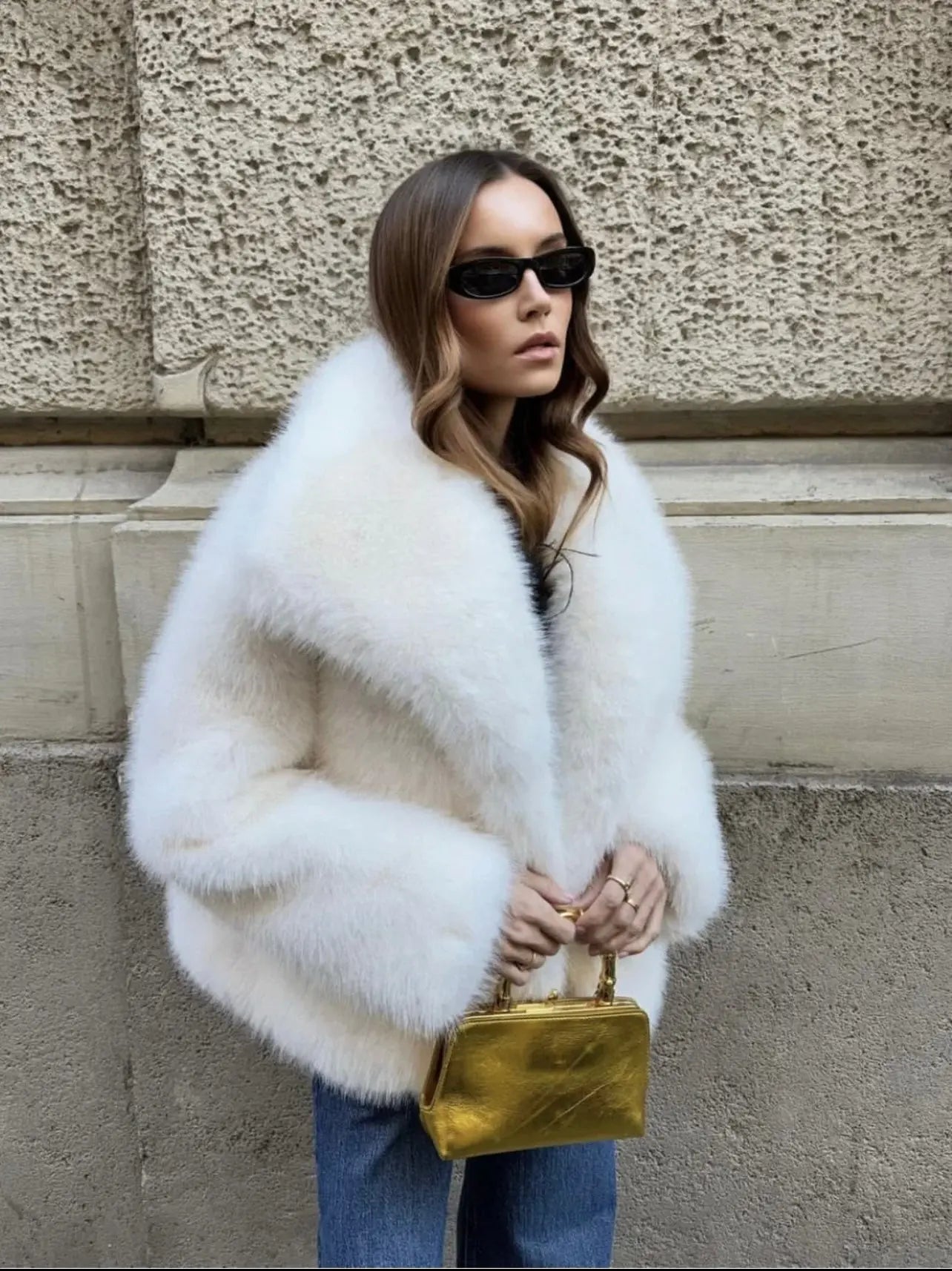 Faux fur Winterjas voor Vrouwen Zacht en Warm