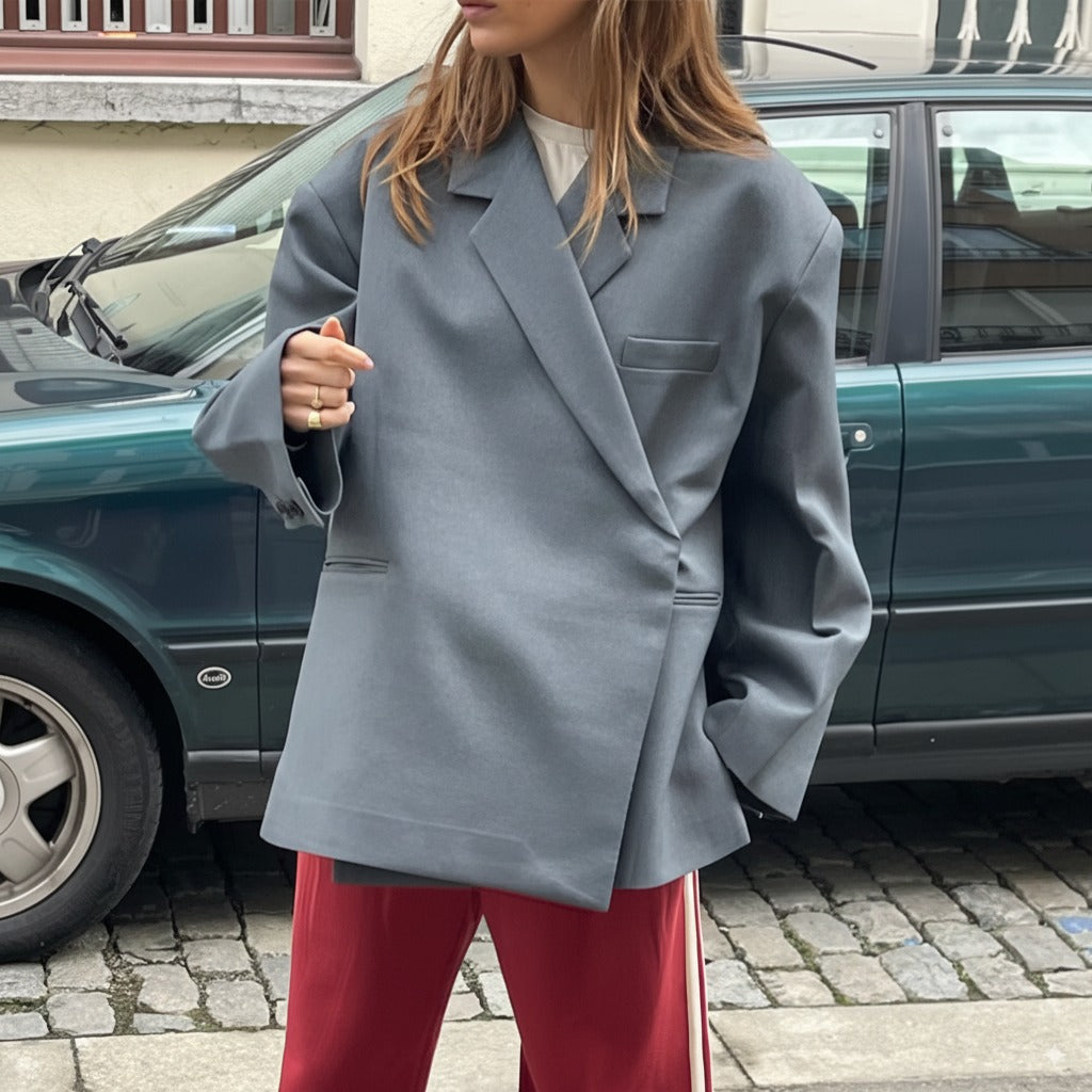 Oversized Stijlvolle Dames Blazer met Moderne Pasvorm