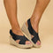 Genevieve Sandals | Comfy Wedge Sandals with Cross Straps