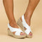 Genevieve Sandals | Comfy Wedge Sandals with Cross Straps