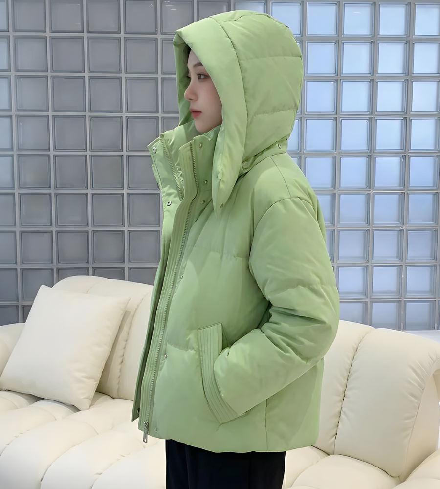 Gevoerde Dames Puffer Winterjas met Capuchon Lichtgewicht Waterdicht