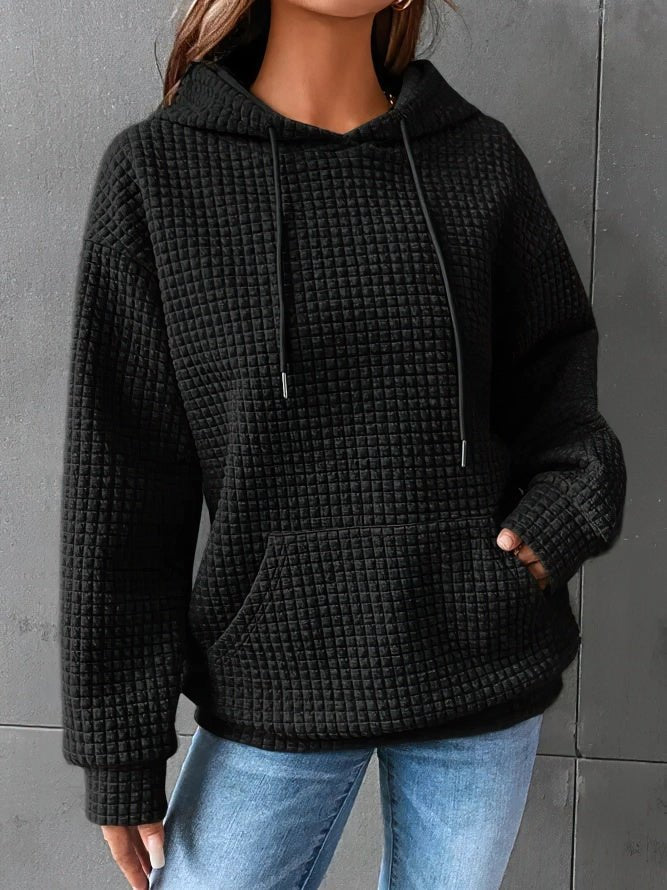Warme Hoodie voor Dames Fleece Gevoerd  en Buidelzak