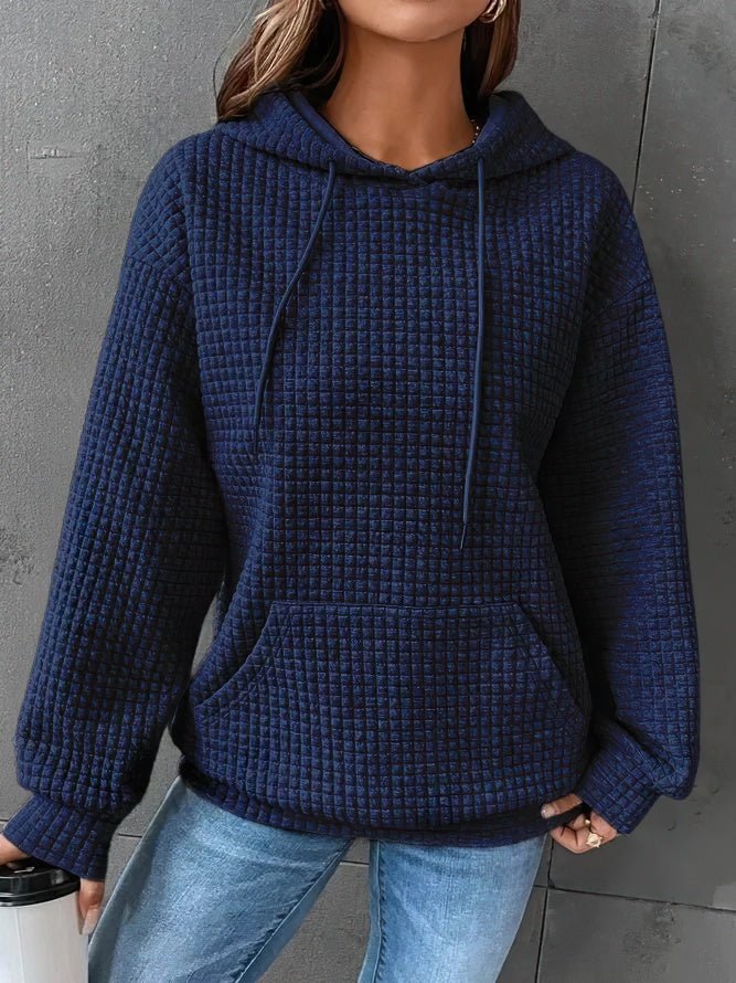 Sweat à capuche chaud pour femmes doublé polaire avec poche kangourou