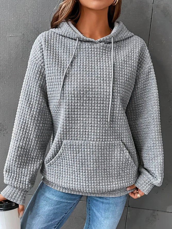 Sweat à capuche chaud pour femmes doublé polaire avec poche kangourou