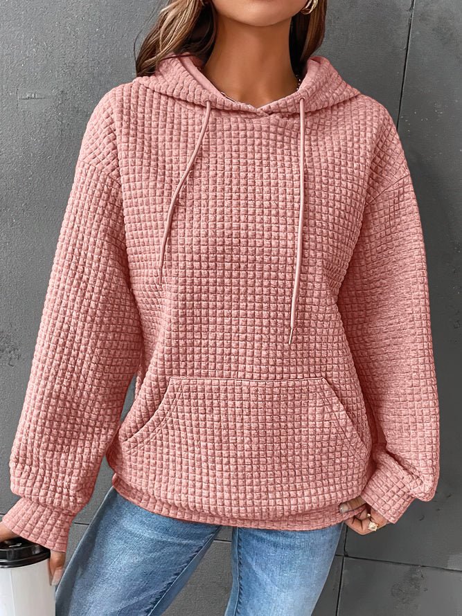 Sweat à capuche chaud pour femmes doublé polaire avec poche kangourou