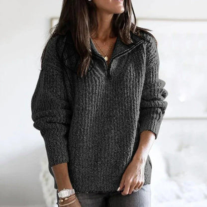 Pullover voor vrouwen met half zip
